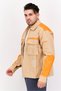 Men Sportswear Fit Long Sleeves Outdoor Jacket, Brown - 2