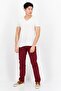 Men Regular Fit Solid Chino Pant, Maroon - 3