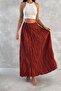 Women's Tile Pleated Wrinkled Fabric Maxi Long Skirt - 4