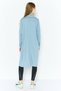 Women Hood Neck Brand Logo Cardigan, Blue - 4
