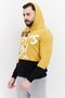 Men Sportswear Fit Long Sleeve Outdoor Hoodie, Yellow - 2