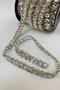 Iron-On Case Oval Stone Evening Dress Strip Border - 4