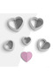 Striped Heart Shaped Polymer Clay Mold, Ceramic Molds, Jewelry Mold, Ornament Mold, No:1227