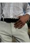 Patent Leather Black Leather Men's Belt Metal Buckle Classic Fabric Pants Belt 3.5cm - 8