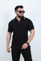 Men's Black Stripe Knitwear T-Shirt