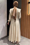 Stone Rose Detailed Hijab Flared Dress - 8