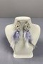 Silver Most Stylish Feathered Special Invitation Prom Wedding Evening Dress Earrings - 3