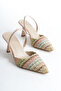 Women's Special Design Pointed Toe Straw Coated Daily Heeled Shoes