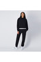 Script Shop Elastic Cuff Pants Black Women's Sweatpants -117583-Kk001