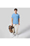 Crewneck Men's Blue T-Shirt Blue Men's T-Shirt -220407-Bs099 - 4