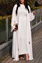 Ecru Star Detail Abaya - 4