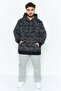 Boss Men Textured Long Sleeves Hoodie, Navy - 4