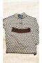 Brown-Blue Knitwear Set with Shirt and Mini Skirt - 6