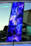 Purple Sky Lightning Pattern Door - Pole Covering, Printed Sticker, 2 Pieces, 22*50 cm