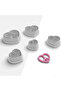 Heart Shaped Polymer Clay Mold, Ceramic Molds, Jewelry Mold, Cookie Mold, No:1243 - 2