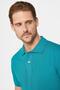 Men's Slim Fit Slim Fit 100% Cotton Plain Pique Blue Polo Collar T-Shirt - 3