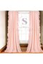 Double Side Rushed Pink Vintage Cotton Linen Curtain (En X Size) - Single Wing - Pleat Free - 2