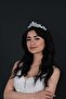 Silver Color Crystal Stone Henna, Bridal Crown and Earring Set - 2