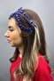 Cobalt Blue Hürrem Bridal Henna Crown - 4