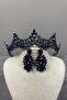 Venice Stoned Bridal Henna Crown and Drop Earring Set - 4