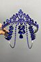 Cobalt Blue Hürrem Bridal Henna Crown - 6
