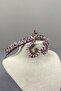Pink Ece Bridal Henna Crown and Round Jewelled Earring Set - 2