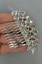 Bridal Hair Clip with Crystal Stone and Comb 1 Piece - 2