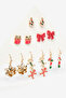 New Year Colorful Earrings Set - 4