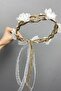 Simple Design Flower and Lace Outer Shoot Bridal Crown Hair Accessory - 3