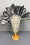 Gray Dali Feathered Jewelled Bridal Henna Crown Accessory - 6