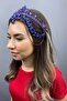 Cobalt Blue Hürrem Bridal Henna Crown - 3