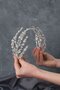 Silver Double Sided Helen Bridal Henna Crown - 2