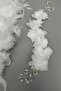 White Laser Floral Crystal Hair Accessory