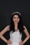 Transparent Talya Double Row Beaded Bridal Henna Crown - 5