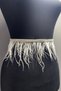 Feather Shiny Jewelled Evening Dress Belt Waist Accessory