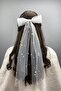 Tulle Pearl Bow Buckle Hair Accessory