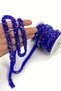 Saks Blue Crystal Bead Embroidered Ribbon