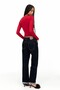 قماش بولي أميد بأكمام طويلة باللون الأحمر Bady Basic Classic Slim Fit من الليكرا - 3