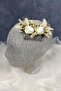 Cream Cotton Herb Cipso and Artificial Flower Comb Hair Clip - 2