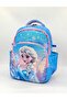 Patterned Blue Color Foil Girl's Backpack with Nutrition and Pen Holder - 4