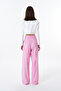 Yüksel High Waist Wide Leg Trousers Pink - 5