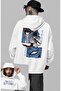 Oversize Solo Leveling Characters Back-Printed Hooded Sweatshirt, Unisex Anime Themed Hoodie