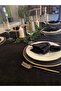 Pearl Velvet Textured Tablecloth Black (Napkins Not Included) - 5