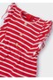 Newborn Girl Striped Romper with Headband - 3