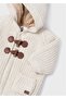 Newborn Boy Shepherd Buttoned Hooded Cardigan - 3