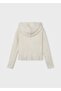 Girl's Hooded Ribbed Pulover - 2