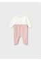 Newborn Girl Bow Detailed 2-Piece Jumpsuit Set with Booties - 2