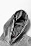 Washed White Temperature Printed Oversize Unisex Hoodie - 5