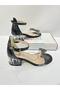 Girl's Evening Dress Shoes Platinum Bow Stone Detailed Graduation-Wedding Heeled Children's Evening Dress Shoes - 3