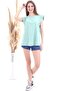 20063389 Single Jersey Sleeve Wire-Trimmed Watermelon Sleeve Blouse Cagla Green - 6